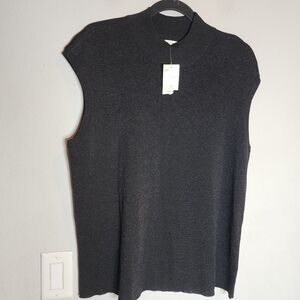 NWT Coldwater Creek Silk Blend Black Sparkle Sleeveless Sweater Size 2X